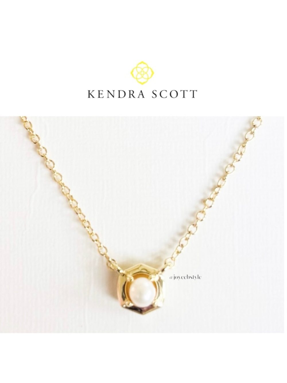 **SOLD!**Kendra Scott Leisel Gold Pendant Necklace Freshwater Cultured Pearl NWT